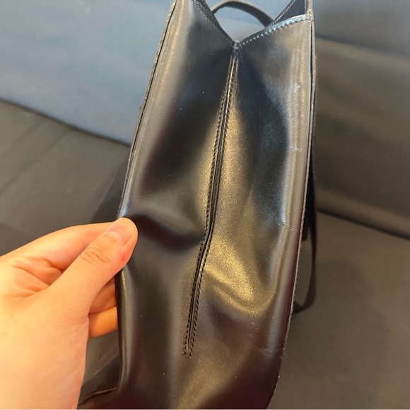 Authentic Celine Paris Shoulder School Work Bag Black Leather Gold Made In Italy - Picture 7 of 16